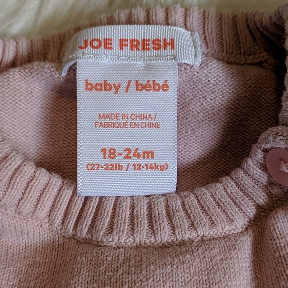 Joe Fresh Pink Sweater - Picture 4 of 5